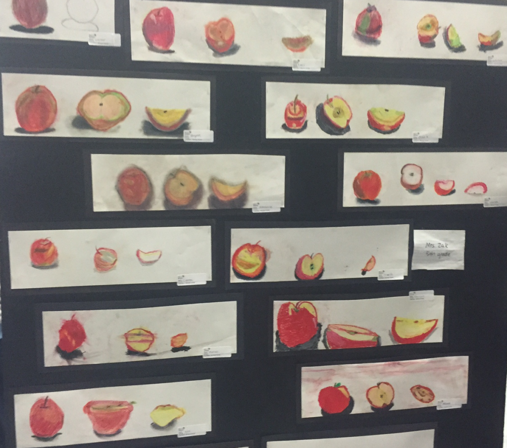 Apples to apples: 5th Grade artwork